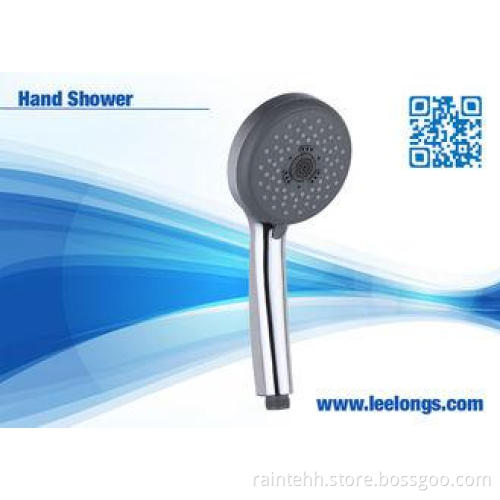 Home Basics Portable Handheld Shower Head ABS Chrome Round